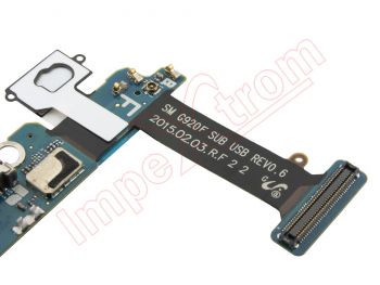 Flex Service Pack con conector micro USB y teclado frontal, micrófono y conector de audio jack para Samsung Galaxy S6, G920F